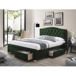 Кровать SIGNAL ELECTRA VELVET зеленый, 160/200 NEW 2